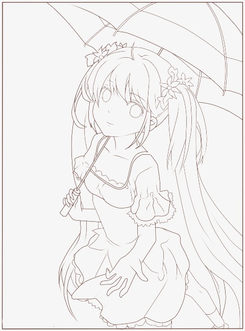 480x648 Cartoon Umbrella Girl2257621pngtree