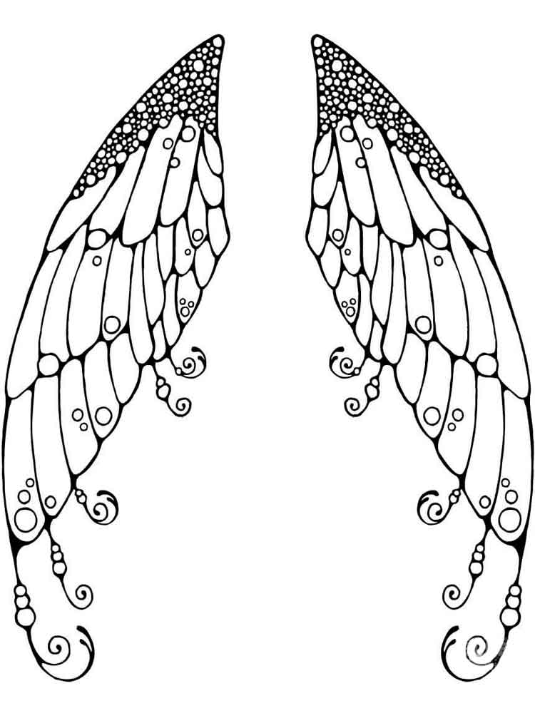 750x1000 Fairy Wings Coloring Pages. Free Printable Fairy Wings Coloring Pages.