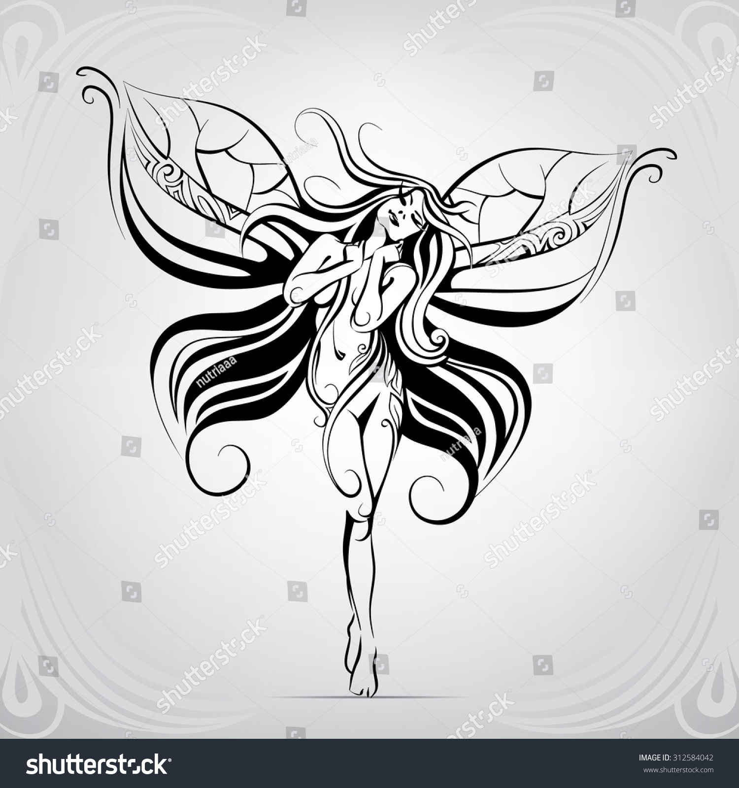 1500x1600 Girl With Butterfly Wings Kobieta Matka Butterfly