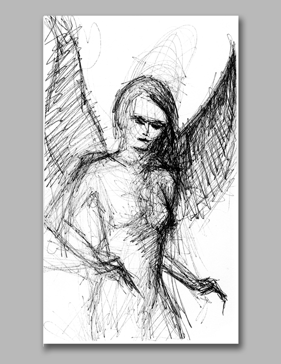 576x746 Madam Striga Sketch 52 Girl With Wings