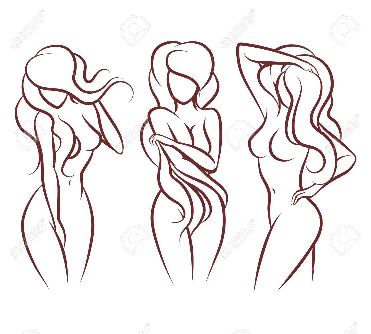 1300x1170 Beautiful Woman Vector Silhouette. Beautiful Girl Body, Royalty