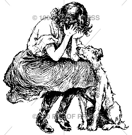 438x450 3931 Crying Girl And Her Dog