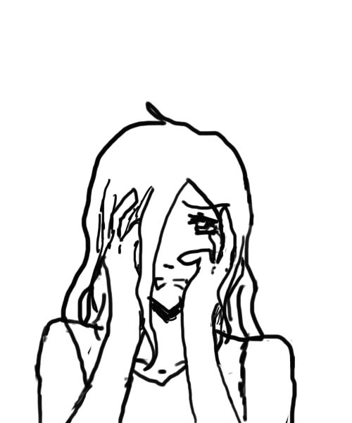 500x600 Crying Girl Sketch By Ravenclawrocks