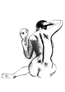 220x312 Crying Side View Drawing