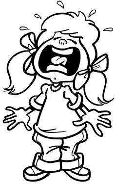 236x375 Girl Crying Black And White Clipart