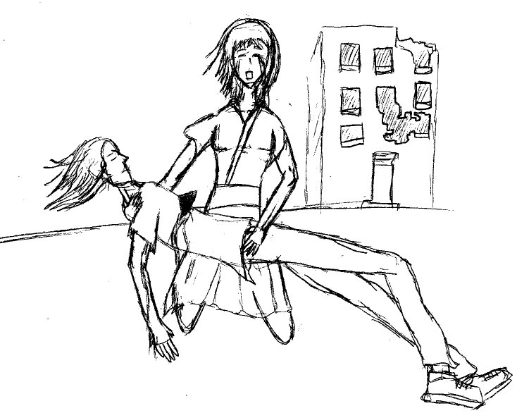 734x586 Girl Crying Over Dead Guy. By Mikev37