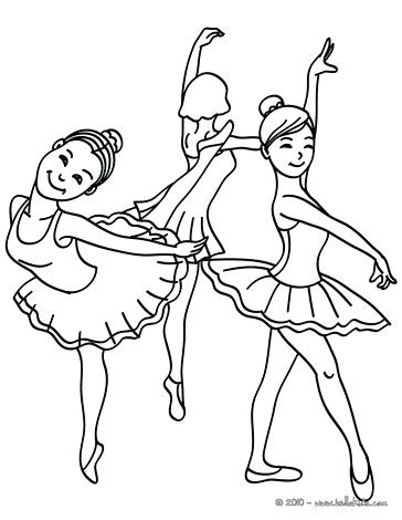 364x470 Group Of Young Ballet Dancers Coloring Page Pages Girls Dancing