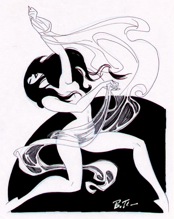 600x752 Bruce Timm Dancing Girl, In Dave Morris's Commissions Dancing