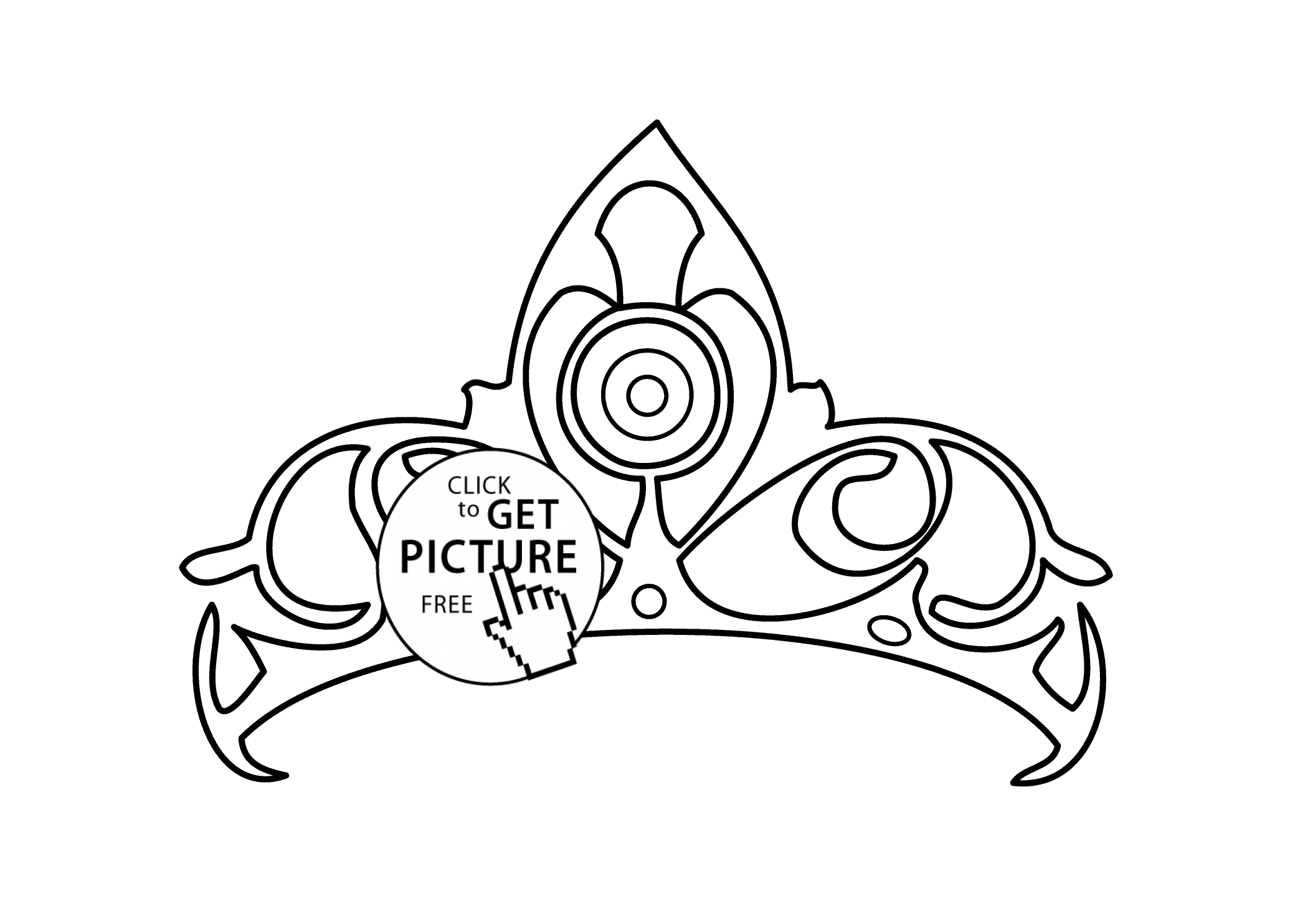 2079x1483 Beautiful Crown For Girls Coloring Page, Printable Free Coloing