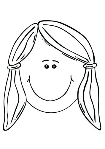 354x500 Head Coloring Page Coloring Page Girls Face Deer Head Outline