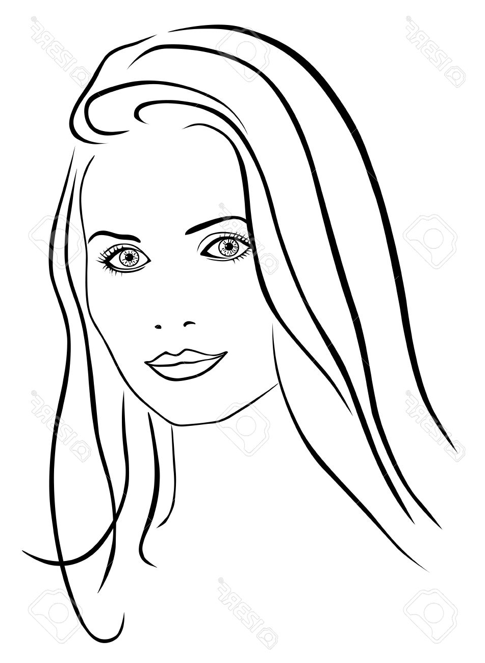 951x1300 Beautiful Face Of Girl In Cartoon Sketch