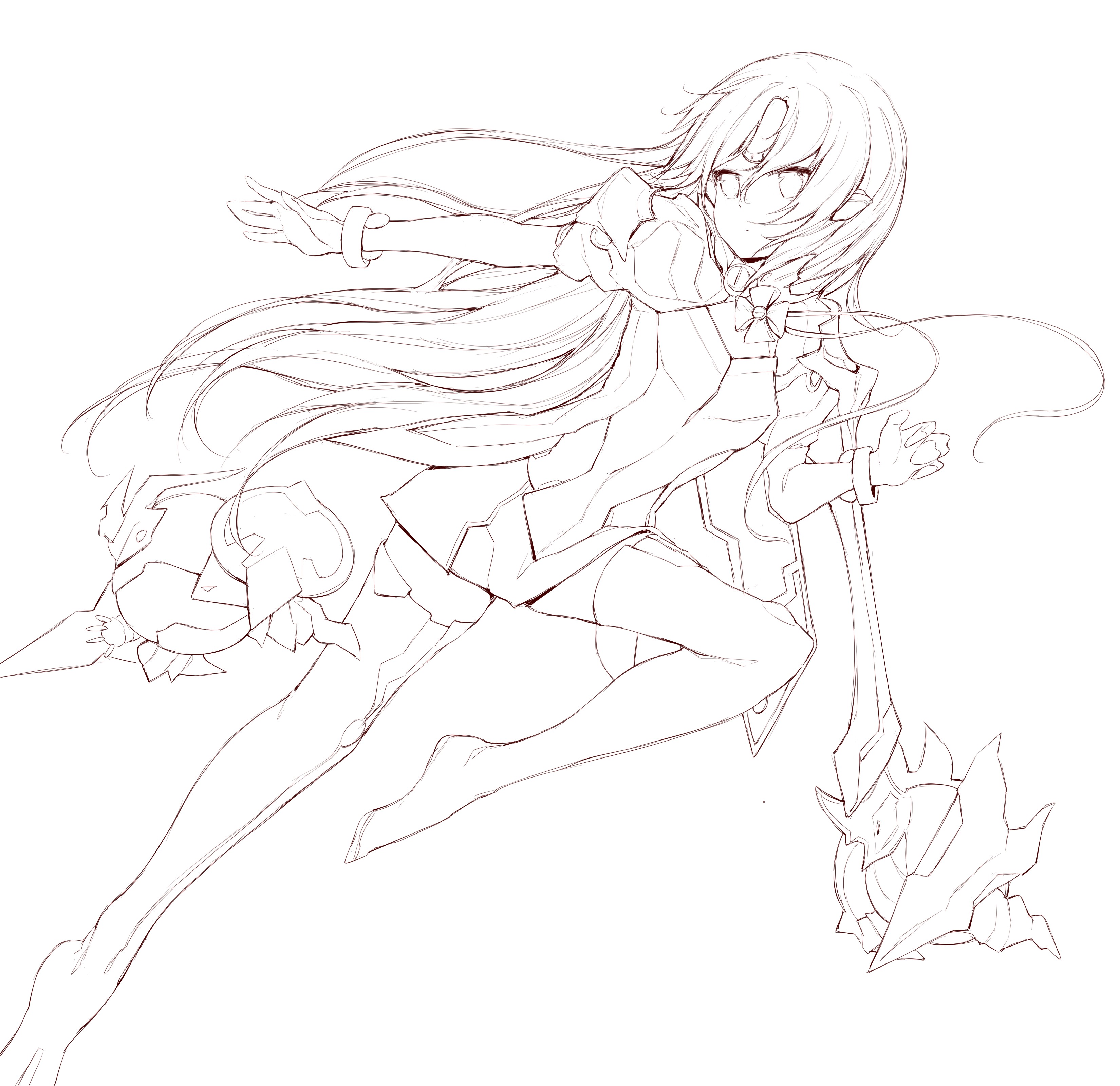 3300x3200 Wallpaper Illustration, Digital Art, Anime Girls, Artwork, Line