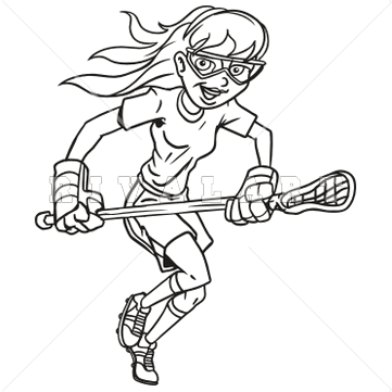 Girls Lacrosse Drawing at GetDrawings | Free download