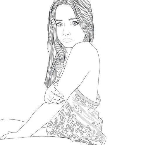 499x496 Drawing, Girl, Girly, Outline, Outlines Adult Coloring Pages