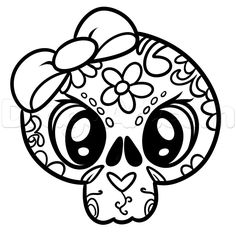 236x236 How To Draw A Sugar Skull Design Steps Drawing Humanhumanoid