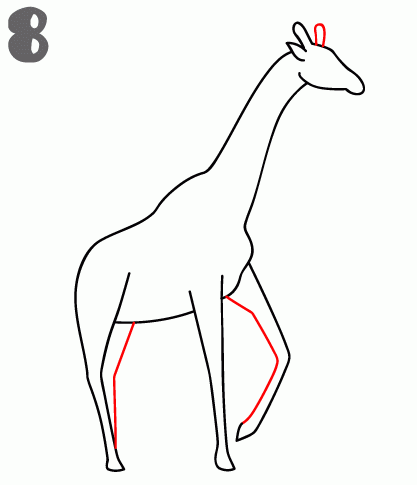 417x485 How To Draw A Giraffe
