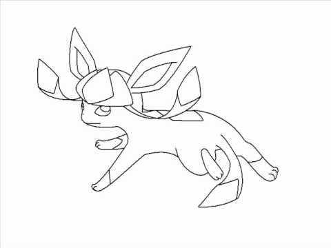 480x360 How To Draw Lineless Glaceon Using Paint (Pokemon)