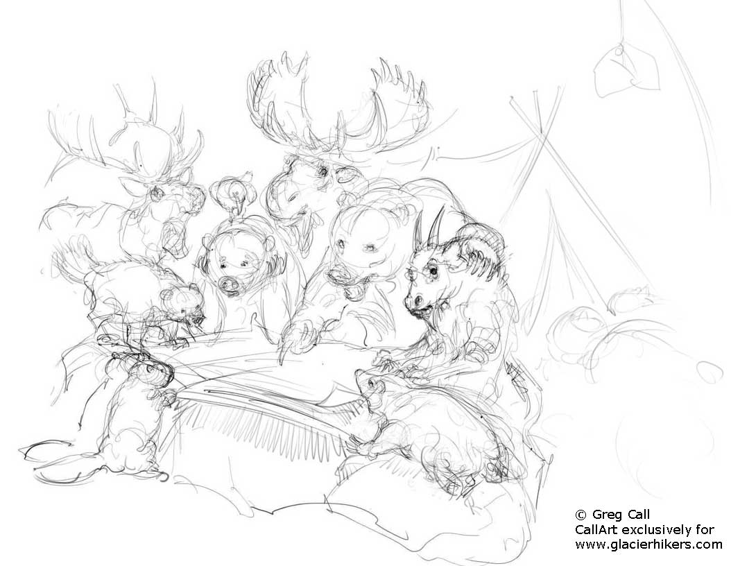 1054x816 Logan Pass Hiking Maps Glacier Park