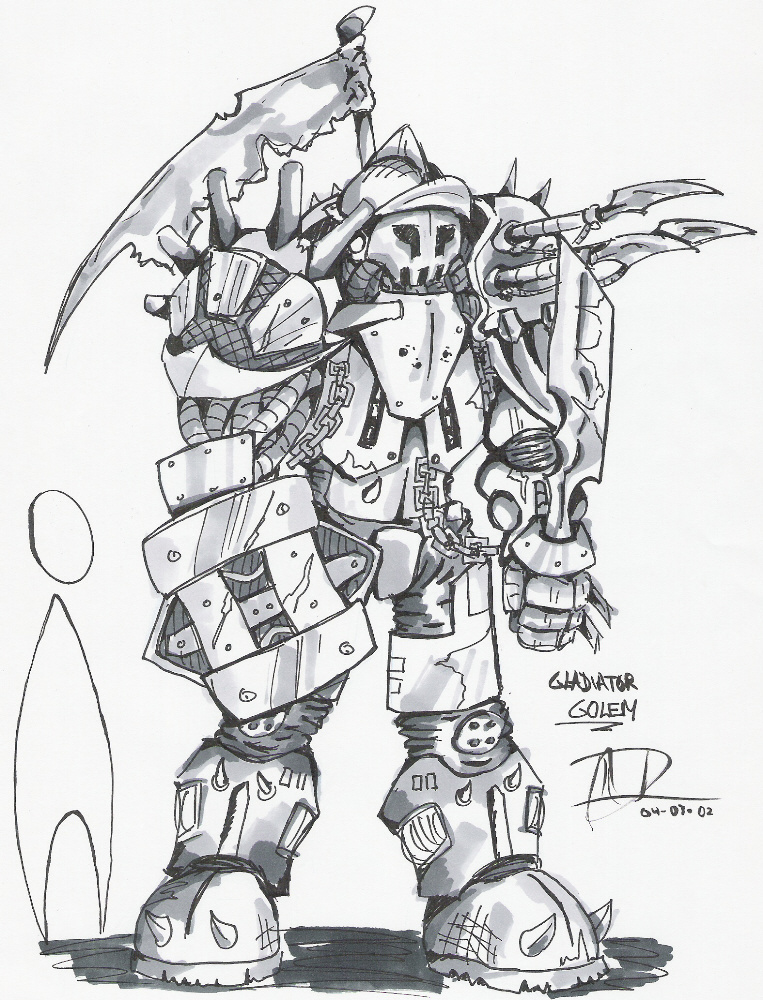 763x1000 Gladiator Golem By Candywarlock