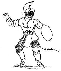 208x242 Ancient Roman Gladiators And Slaves Process