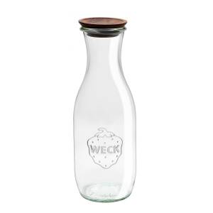 300x300 Glass Bottle 1l. With Wooden Lid. Weck