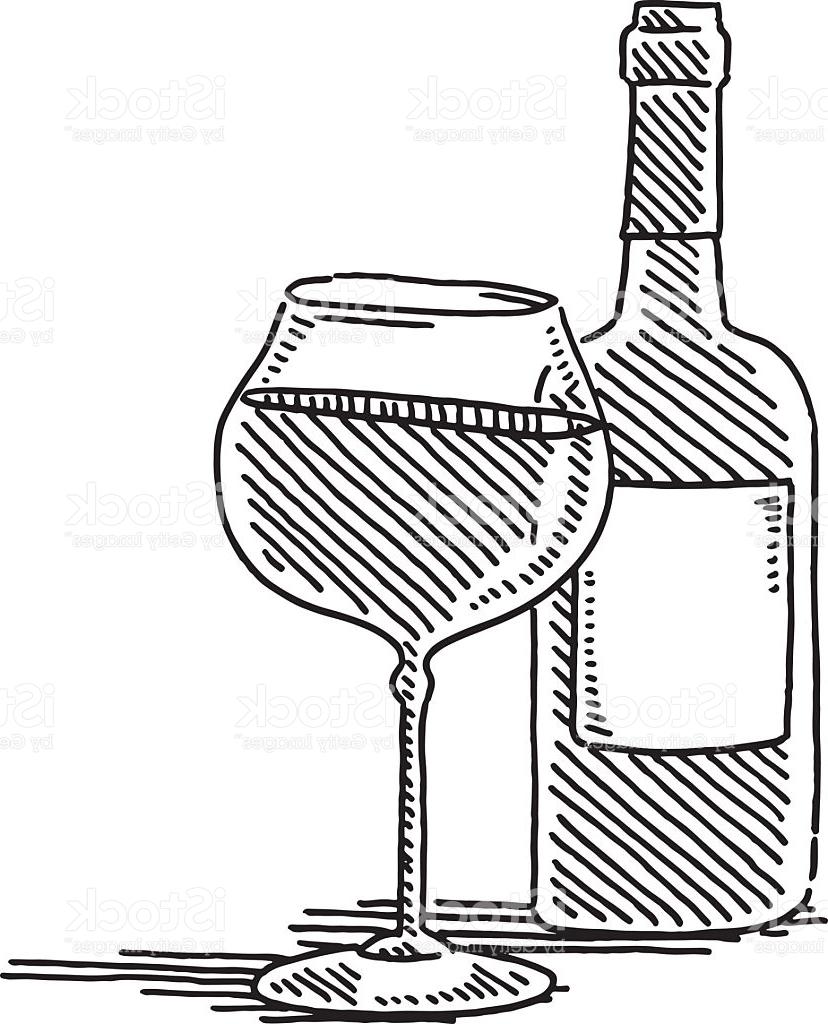 828x1024 Hd Red Wine Glass Bottle Drawing Vector Photos
