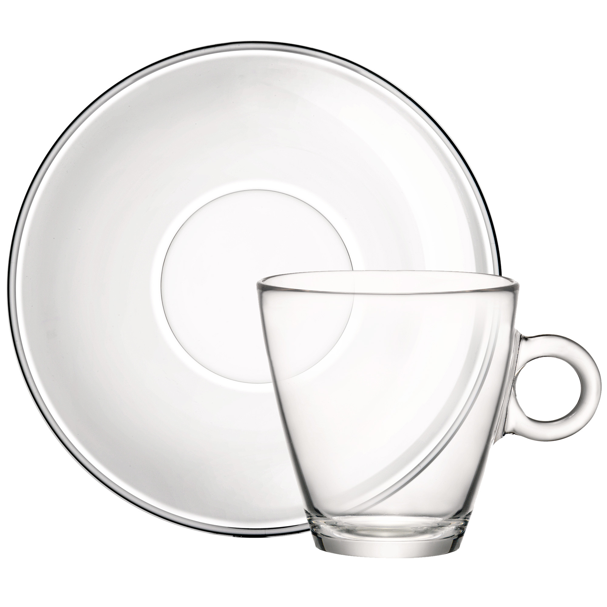 2000x2000 Easy Bar Glass Tea Cup And Saucer 320ml