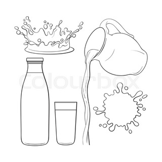 320x320 Drawing Of Liquid, Drink Pouring From Jar, Making A Splash, Sketch