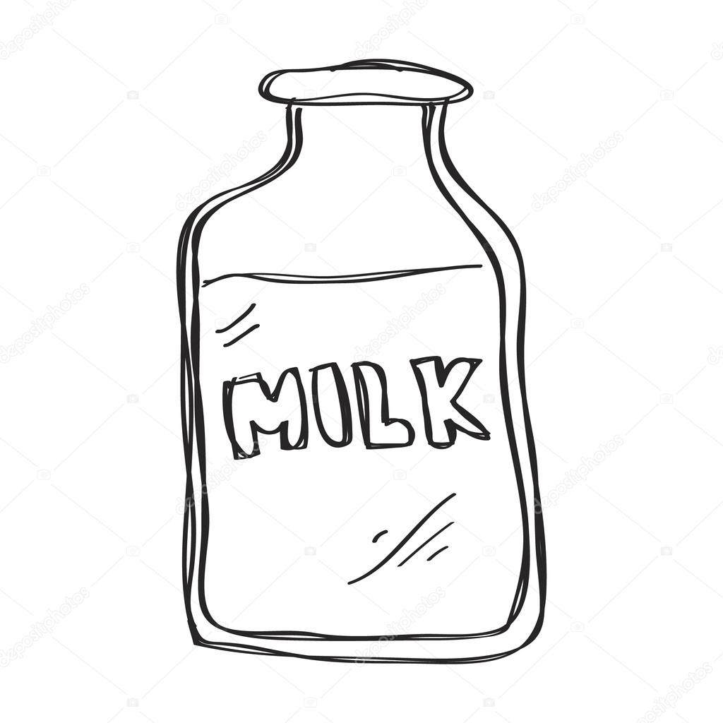 1024x1024 Simple Doodle Of A Milk Bottle Stock Vector Chrishall