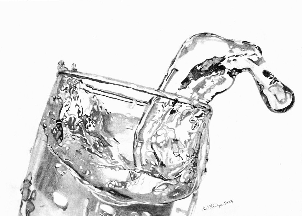 1024x733 Glass Of Water Drawing Fsdbvbz Art Water Drawing