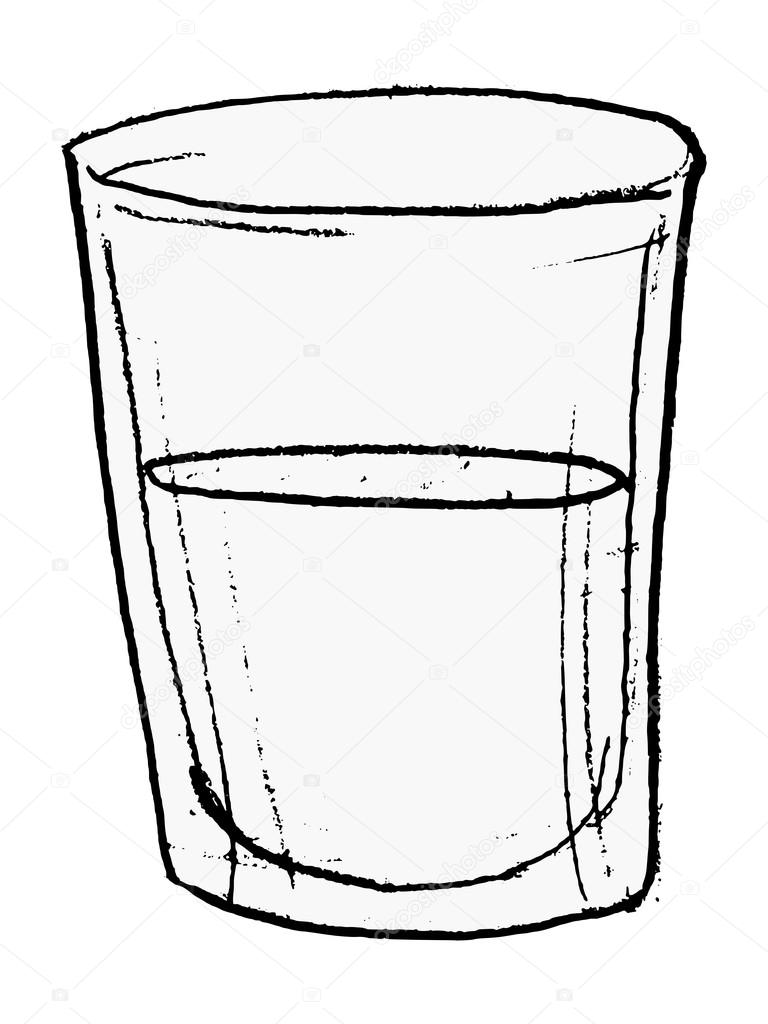 768x1024 Glass With Water Stock Vector Perysty