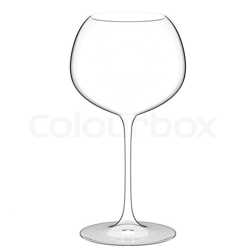 800x800 Single Empty Wine Glass On White Background Stock Photo Colourbox