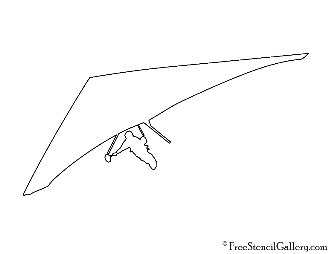 1100x850 Hang Glider Silhouette Stencil Free Stencil Gallery