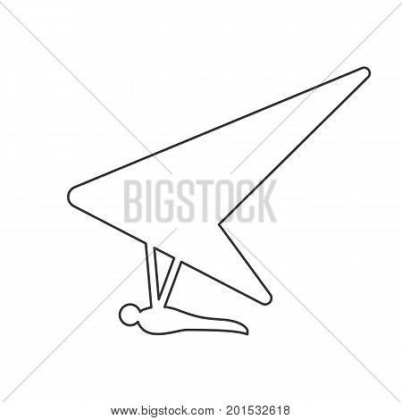 450x470 Black Outline Icon Hang Glider On Vector Amp Photo Bigstock