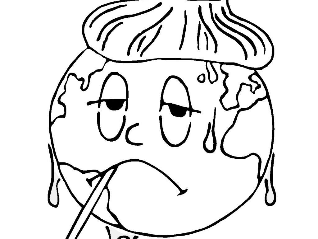 1024x768 Global Warming Clipart Black And White