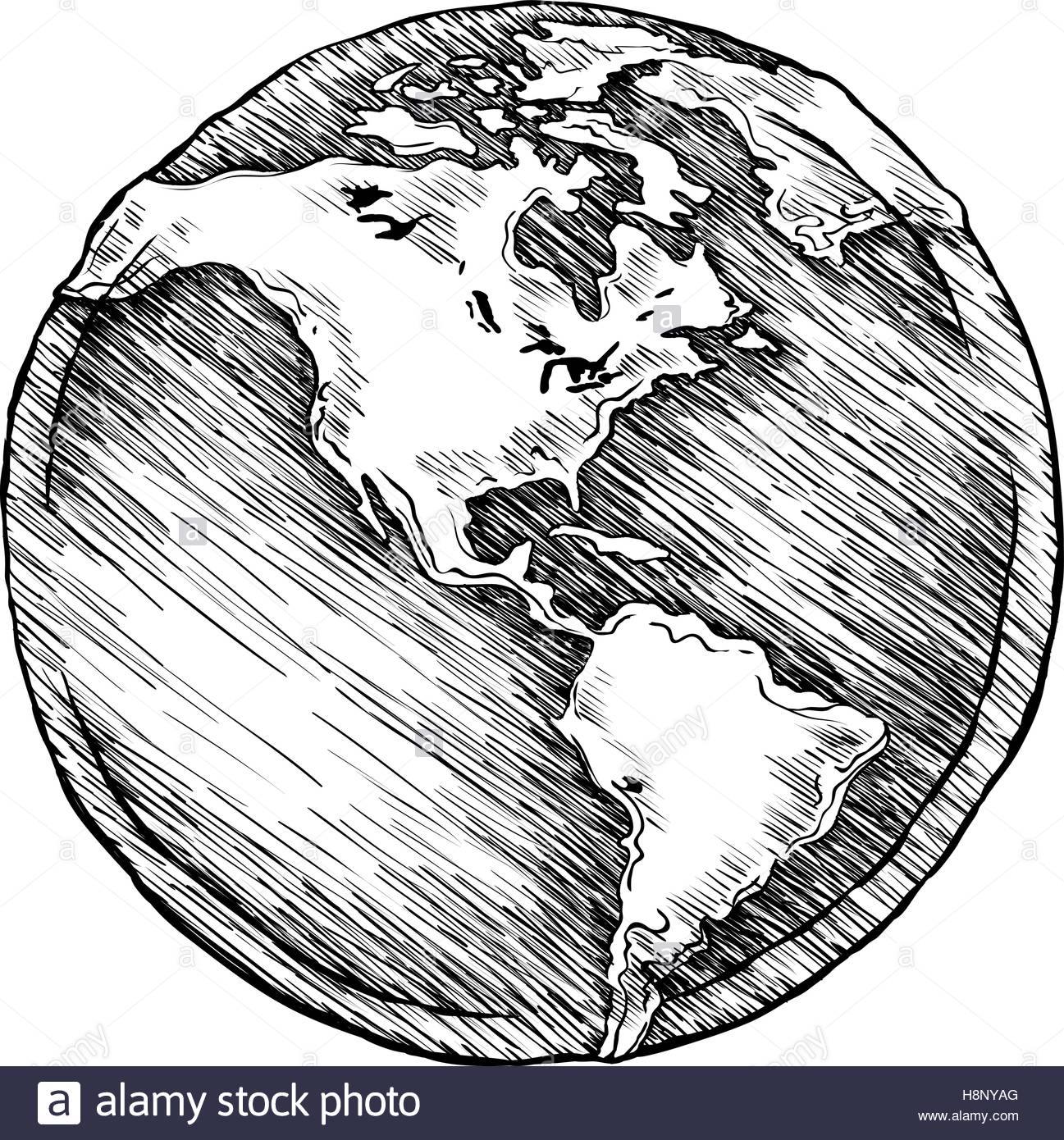 1297x1390 Globe Outline Drawing Vector Illustration Of Sketchy Stock Vector