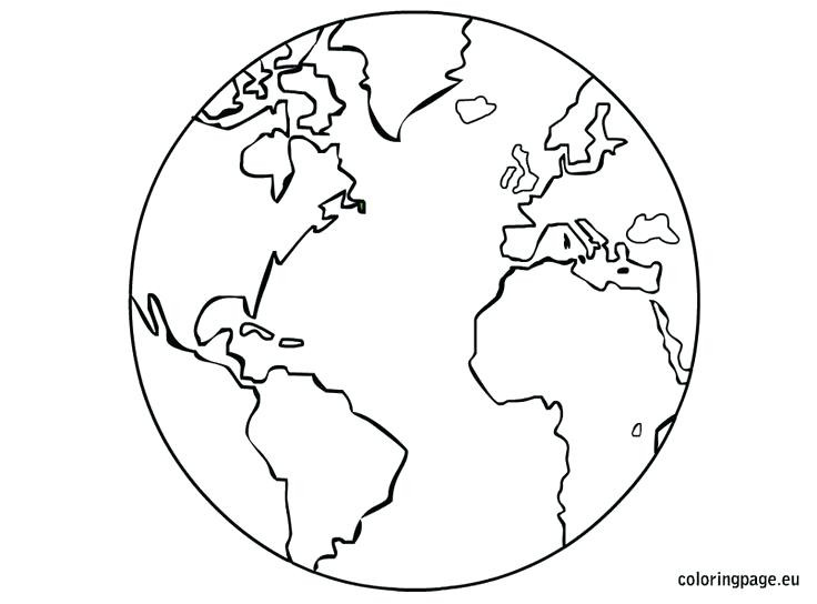 736x544 Refundable Printable Pictures Of Earth Globe Coloring Page Elegant