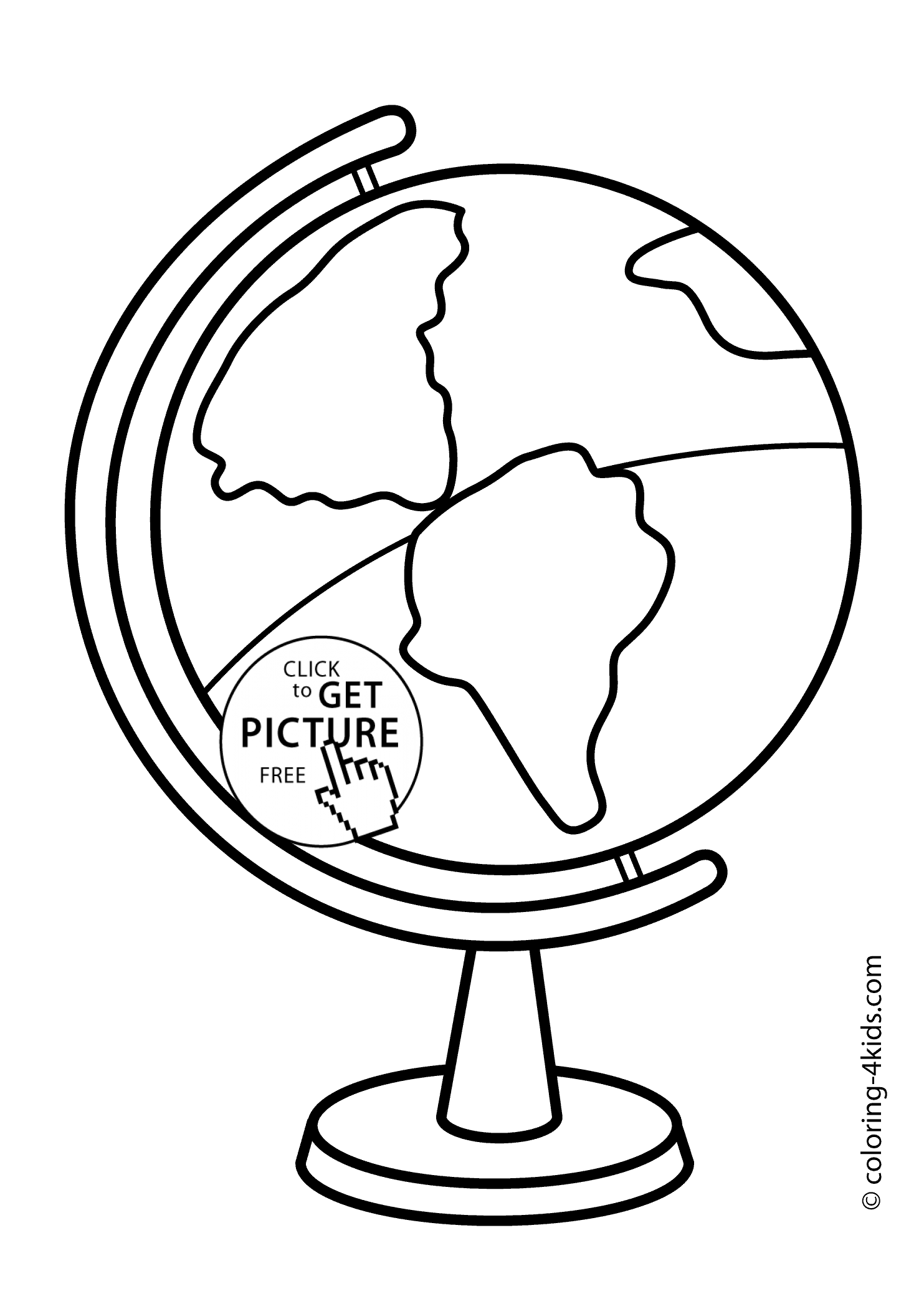 1483x2079 Unique Globe Coloring Page Classes For Kids Printable Free