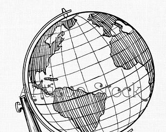 340x270 Earth Globe Clip Art Etsy