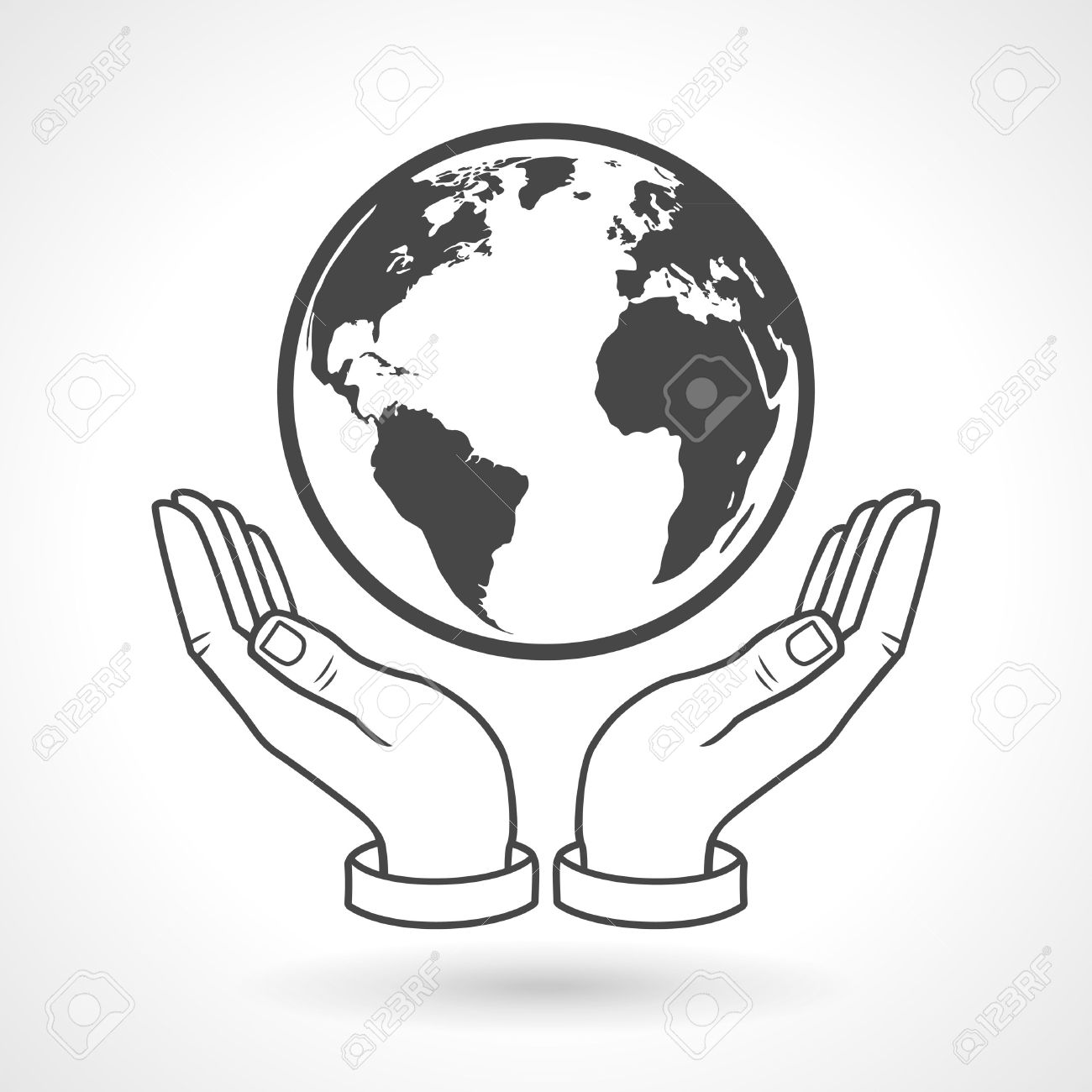 1300x1300 Hands Holding Earth Globe Symbol Royalty Free Cliparts, Vectors