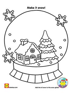 236x305 Snow Globe Coloring Pages
