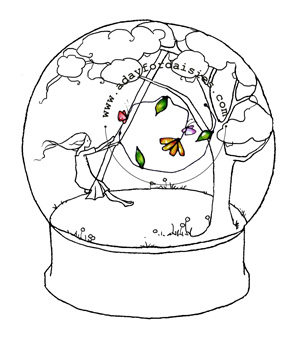 300x340 Swing In A Snow Globe Drawing Globe, Swings And Snow
