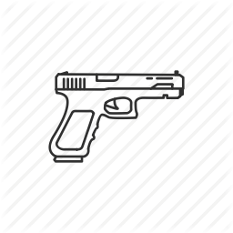 256x256 Firearms, Glock, Gun, Handguns, Military, Swat, Weapons Icon