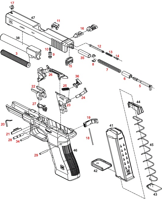 Glock Drawing at GetDrawings | Free download