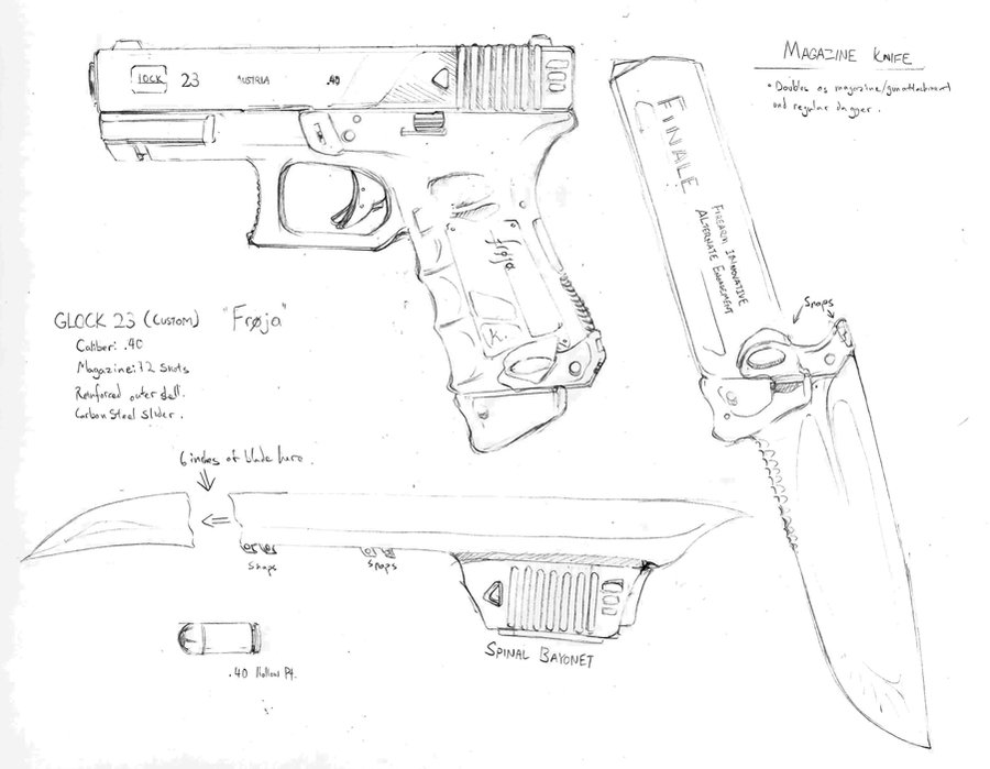 Glock Drawing at GetDrawings | Free download