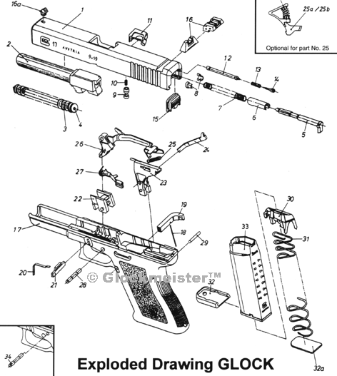 Glock Drawing at GetDrawings | Free download