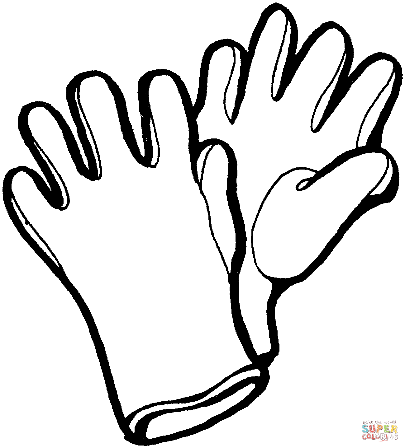 1300x1440 Gloves Coloring Page Free Printable Coloring Pages