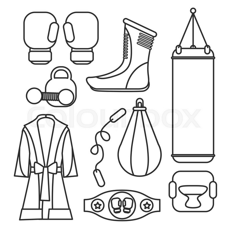 800x800 Boxing Vector Design Elements. Fighting And Boxing Equipment