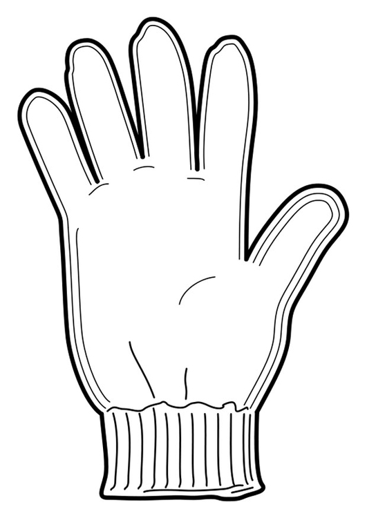 531x750 Coloring Page Glove