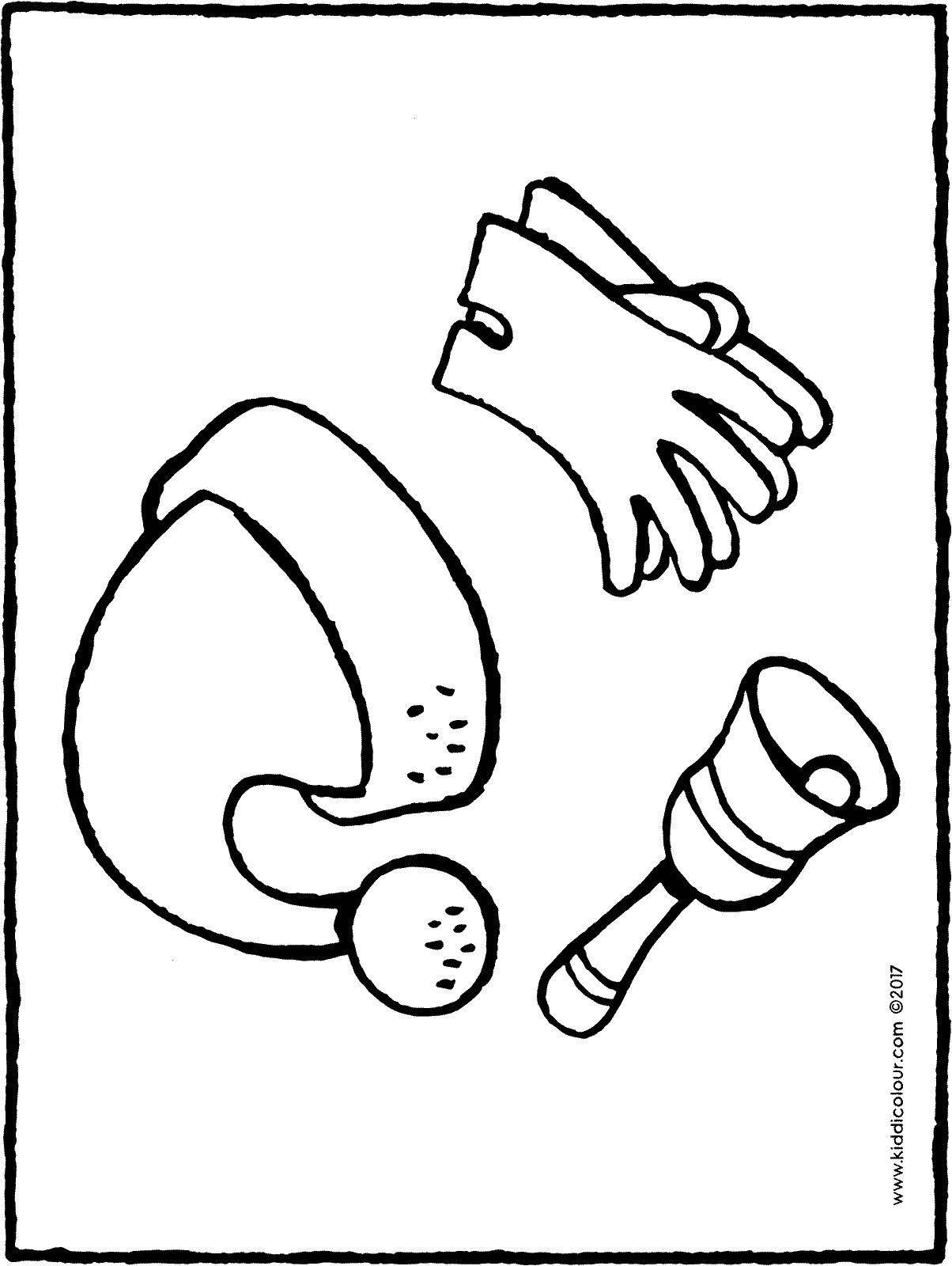 1204x1600 Father Christmas' Hat, Bell And Gloves